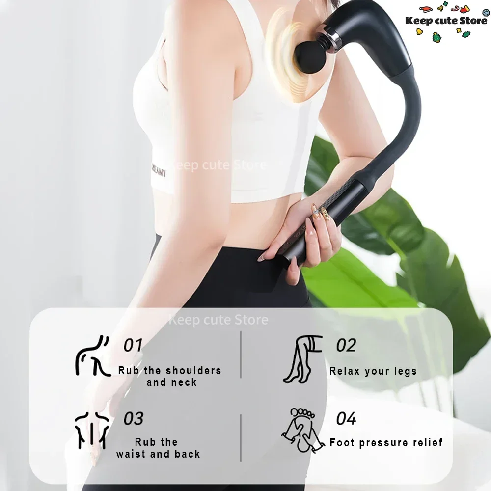 Pistolet do masażu pleców z wydłużonym-łokciowym uchwytem 💆‍♂️