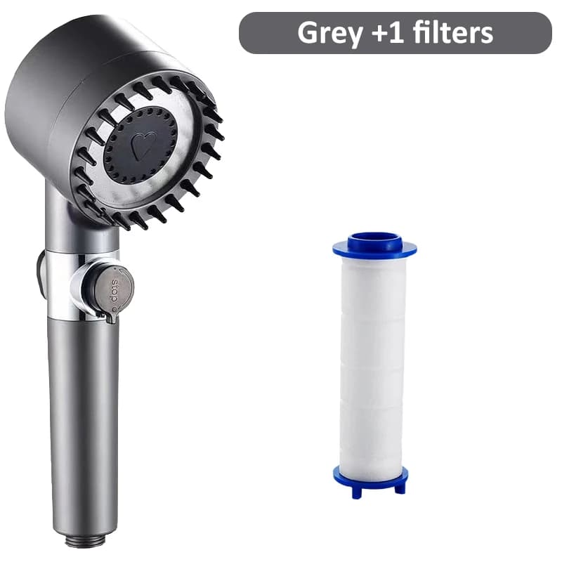 Wysokociśnieniowa oszczędna słuchawka prysznicowa 4 tryby masująco-filtrująca 🚿