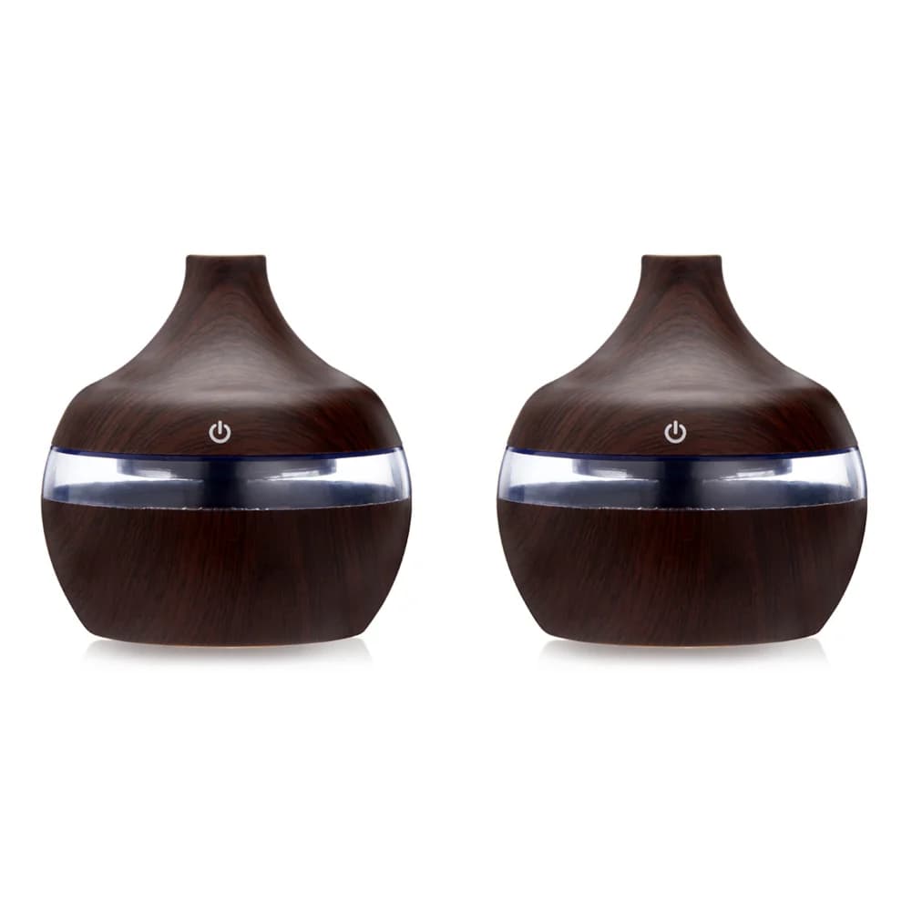 Drewnopodobny Ultradźwiękowy Dyfuzor Nawilżacz Dom i Auto 🌿