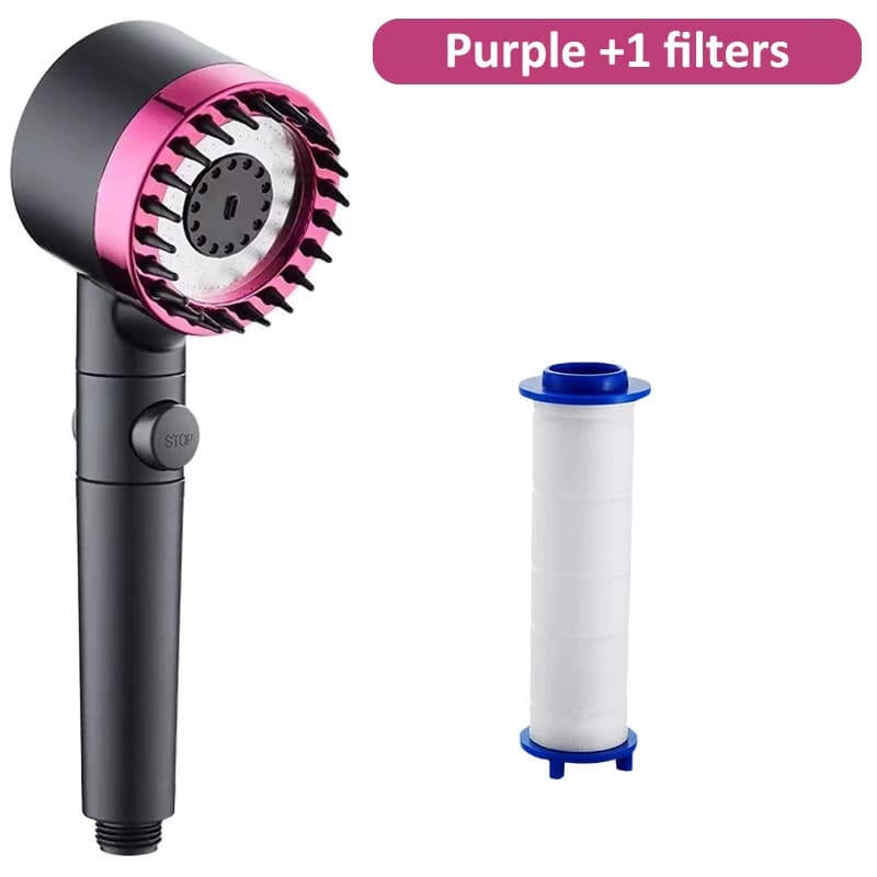 Wysokociśnieniowa oszczędna słuchawka prysznicowa 4 tryby masująco-filtrująca 🚿